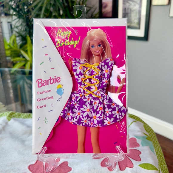 Vintage 1995 “Happy Birthday Barbie!” Greeting Card w/Adorable Barbie Dress -NEW - Picture 8 of 8